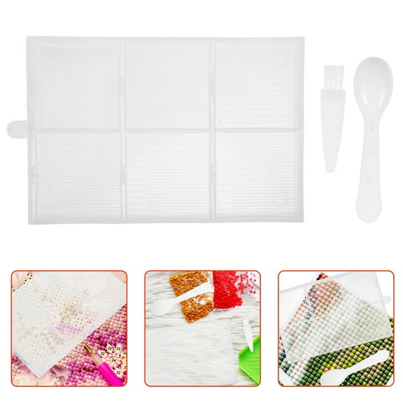 MERRYHAPY White Plastic Storage Plates for Bead Sorting and Craft Organization, and Lightweight, 1 Set