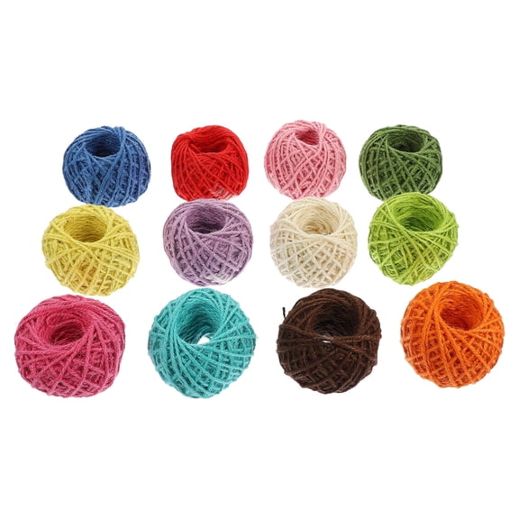 MERRYHAPY Handmade Flax String in Assorted Colors for Wrapping, Craft Projects, , Packaging and Decorations