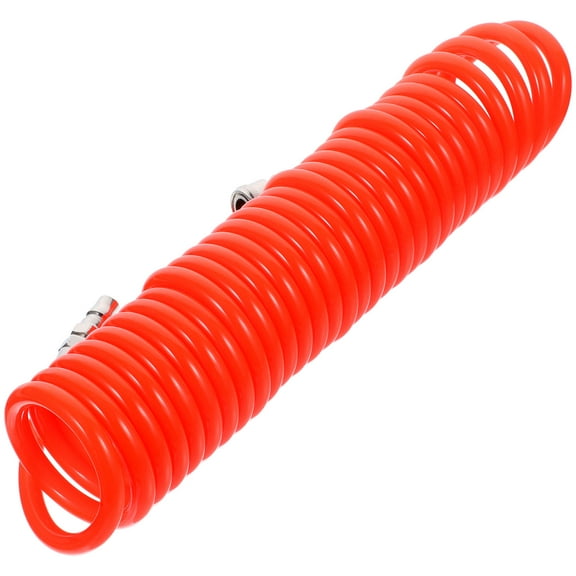 MERRYHAPY Orange PU Spring Hose for Air Compressor Telescopic Spiral Tube with Bend Limiter