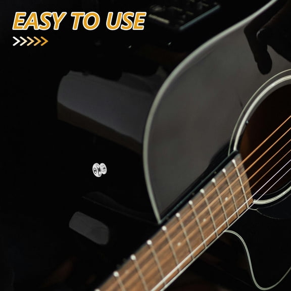 MERRYHAPY Electric Guitar Parts 30Pcs Metal Guitar Strap Buttons Silver for Acoustic Guitar Ukulele