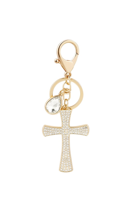 Lightweight Cross Keychain, Stylish Alloy Pendant for Bag Charm and Everyday Use