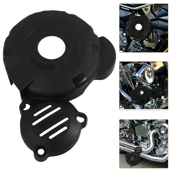 MERRYHAPY motorcycle engine protector Engine Cover Black 1Pcs