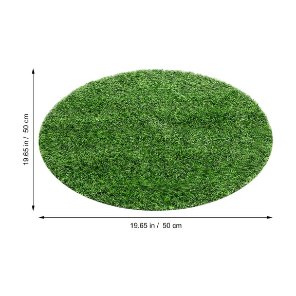 MERRYHAPY Fake Grass Turf Tablecloth Green PVC Decorative Mat for Weddings Parties Events 1 Set