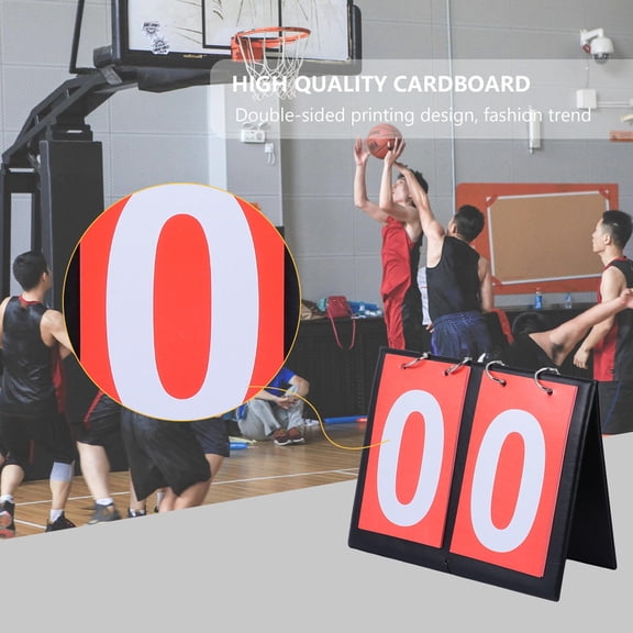 MERRYHAPY 2-Digit Scoreboard for Basketball and Sports Games, Portable Score Flipper for Score Tracking