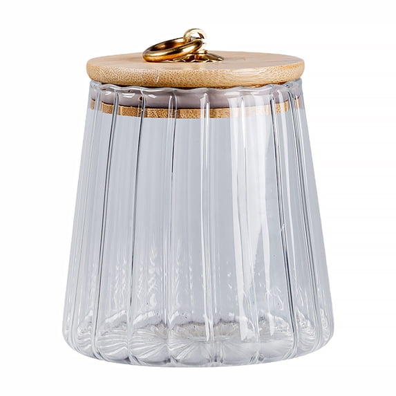 Container For Cabinet MERRYHAPY Glass Canister Cone Shape for Tea and Cereal Storage ...
