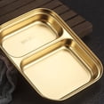 thumbnail image 1 of MERRYHAPY Golden Stainless Steel Snack Dish and Dessert Serving Tray for Household Food Presentation, 1 of 8
