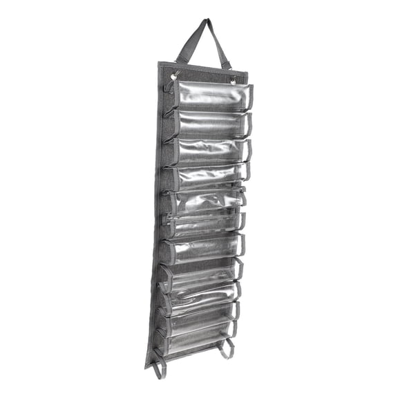 MERRYHAPY Grey Vinyl Roll Organizer with Multiple Compartments for Efficient Storage and Easy Access