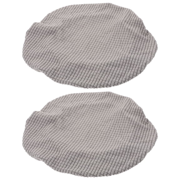 MERRYHAPY Polyester Round Stool Covers Stylish and Comfortable for Home Grey 2Pcs