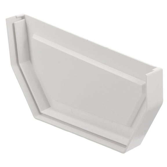 MERRYHAPY White PVC Gutter End Cap 1 Set Gutter Fitting Parts for Rainwater Drainage System