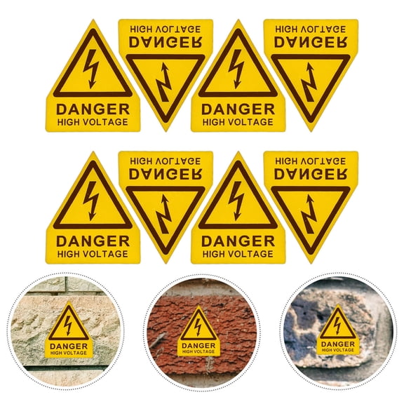 MERRYHAPY 6 Pack Yellow Outdoor Caution Signs High Visibility Electrical Safety Warning for Construction Sites