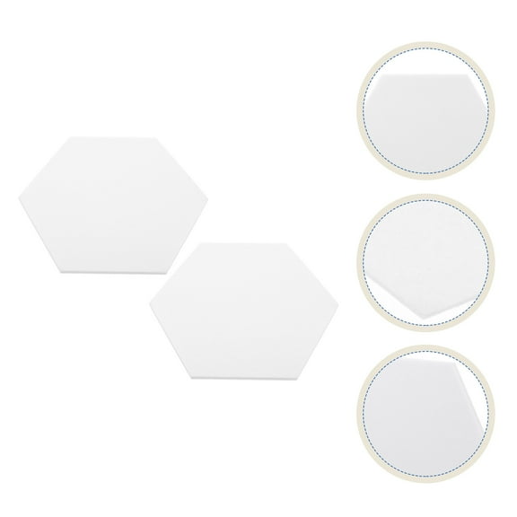 MERRYHAPY Noise Blocker Room Soundproofing Panel 2pcs White Polyester Fiber Acoustic Foam for Home Office Studio