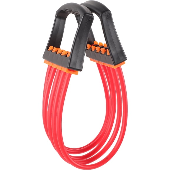 MERRYHAPY Red Chest Expander with Ergonomic Handles Durable Elastic Fitness Rope for Daily Exercise