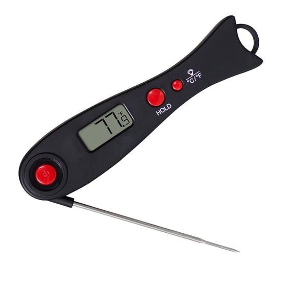 MERRYHAPY Instant Read Food Thermometer for Grilling and Cooking, Digital Kitchen Meat Thermometer, Black, 1 Piece