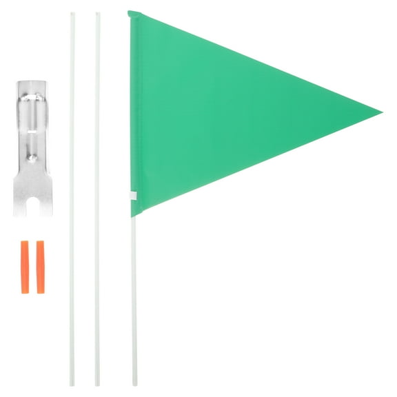 Safety Flag with Glass Fiber Pole, High Visibility Bike Trailer Flag for and Cycling Trailers