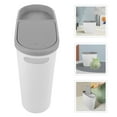 thumbnail image 1 of MERRYHAPY White Plastic Rectangular Trash Can with Press Lid Large Capacity for Home Kitchen Bathroom, 1 of 8