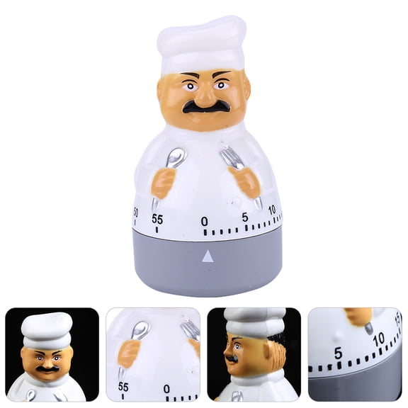MERRYHAPY Mechanical Kitchen Timer Chef Shape Cooking Timer Tool for Home Cooking and Baking Use