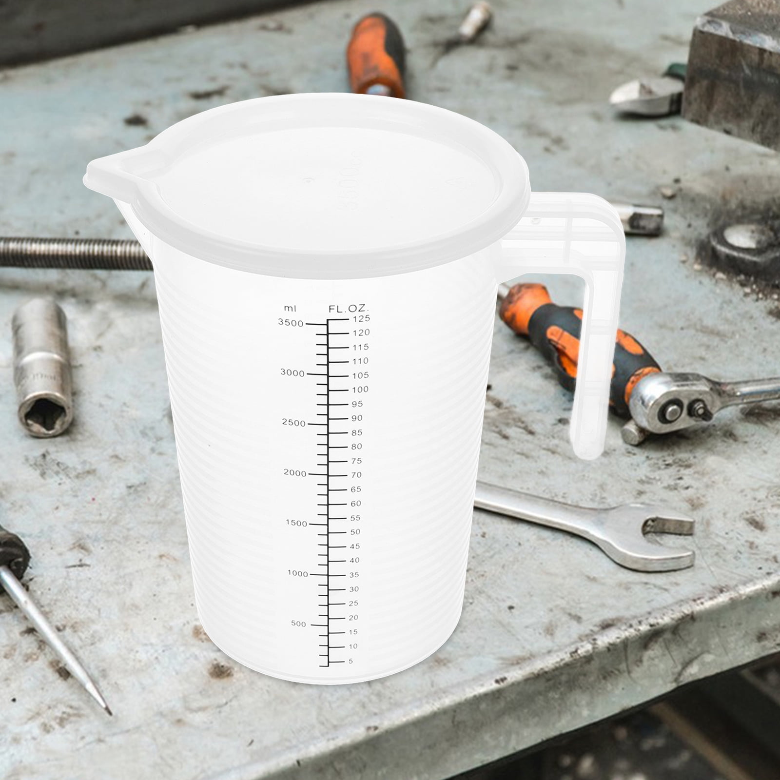 MERRYHAPY Large Plastic Measuring Cup with Handle for Precise Liquid ...