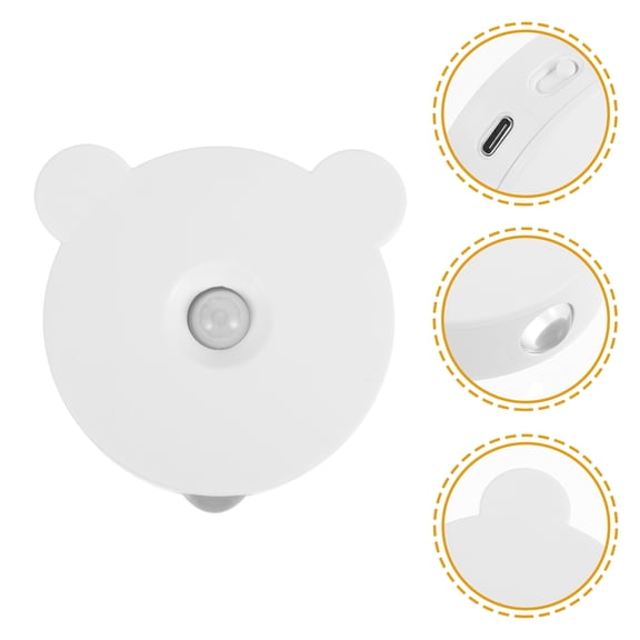 MERRYHAPY Smart Night Lamp White with Motion and Light Sensor, Automatic On Off for Home Bedroom and Hallway