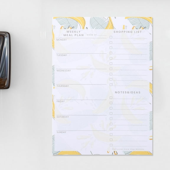 MERRYHAPY Magnetic Notepad for Home and Office, Metal Desk Planner, Weekly Organizer, Reusable Memo Pad