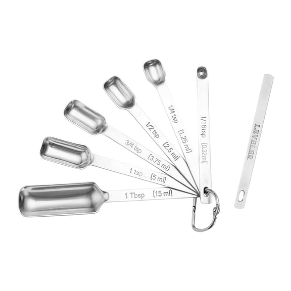 MERRYHAPY Measuring Spoon Set 7pcs Stainless Steel for Baking and Kitchen Use