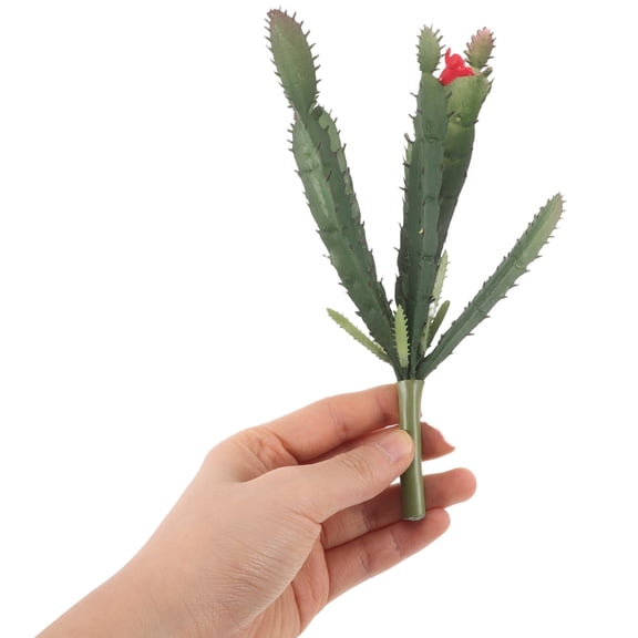 MERRYHAPY Lifelike Faux Cactus Plant Green Plastic Eye-Catching Design for Home