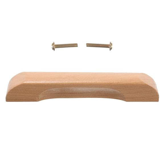 MERRYHAPY Khaki Wood Cabinet Pull Handles Easy Install Modern Design for Kitchen and Closet Doors