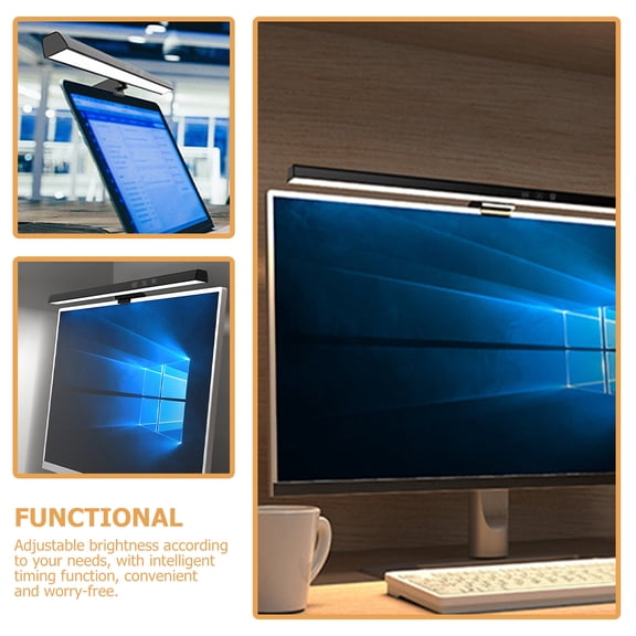 MERRYHAPY LED Monitor Light Bar for Computer Screen, Eye-Caring Desk Lamp Accessory with Adjustable Brightness