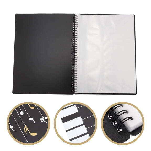 MERRYHAPY A4 Black Large Capacity Music Document Organizer Folder for Sheet Music Storage and Office Use