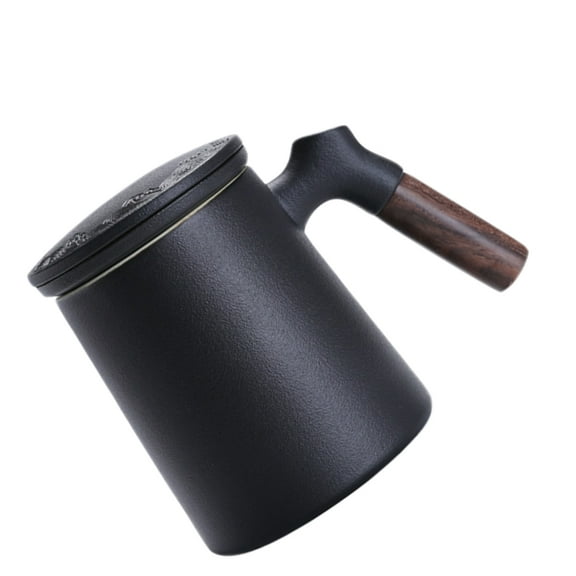 MERRYHAPY Office Tea Cup 400ML Ceramic Material Tea Water Separation Practical Design 1 Set