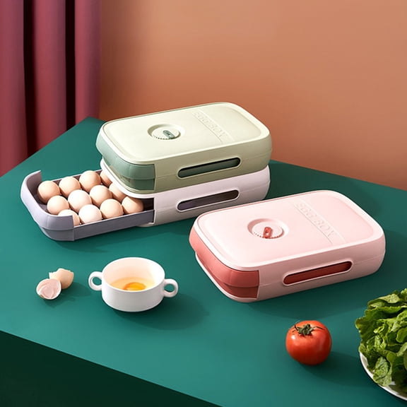 MERRYHAPY PP Storage Box for Refrigerator and Freezer, Large Capacity with Vent Holes, and Stackable Design