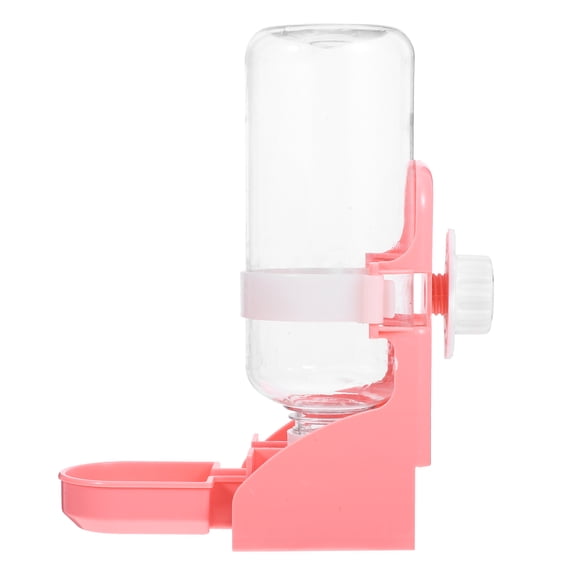 MERRYHAPY Pink Pet Water Feeder Bottle Hanging Design for Hamster Rabbit Cat and Dog Travel Use