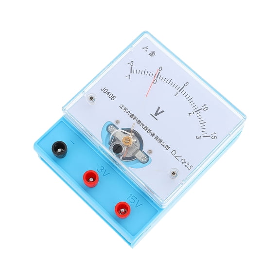 MERRYHAPY Practical Voltmeter for School Use, Plastic Electricity Measurement Tool, 1 Set for Students and Beginners