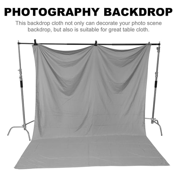 MERRYHAPY Thick Grey Backdrop Cloth, Polyester Cotton Fabric for Photography, Home Decor, Events, Parties, and Studio Use