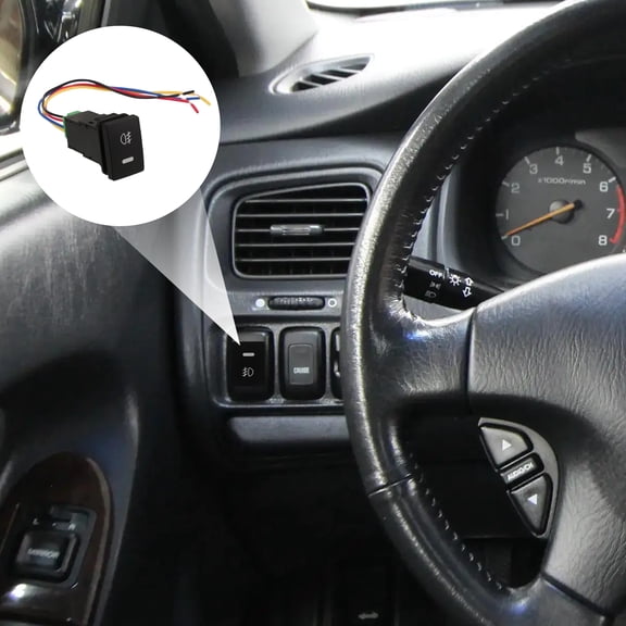 MERRYHAPY Push Button Fog Light Switch for Car, and Sleek Design, Easy Installation