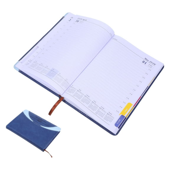 MERRYHAPY 2026 Dark Vintage PU Notebook with Monthly Index and Bookmarks, Journal for Planning and Notes