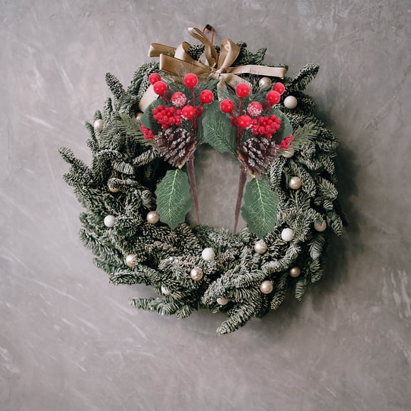 MERRYHAPY Red Faux Pine Cone Christmas Decorations 8pcs Lightweight Holiday Home Decor