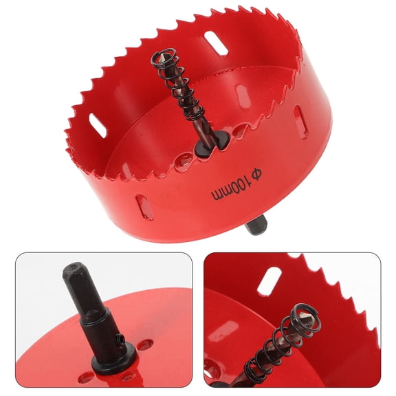 MERRYHAPY Red Hole Saw Bit High-Speed Cutter Drill Bit for Metal Wood Plastic Professional Home Use Tool