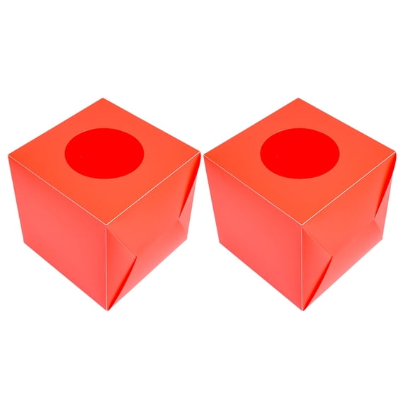 MERRYHAPY Red Plastic Raffle Box for Party Use, Portable and Multi-Purpose, 2Pcs