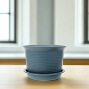 MERRYHAPY Blue Resin Flower Pots for Planting Smooth Texture with Drainage Holes