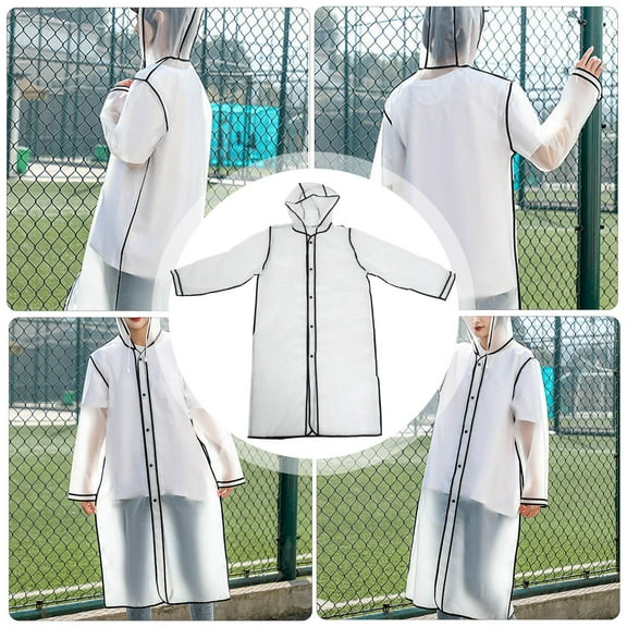 MERRYHAPY Black EVA Raincoat Full Body Outdoor Jacket Lightweight Easy to Carry