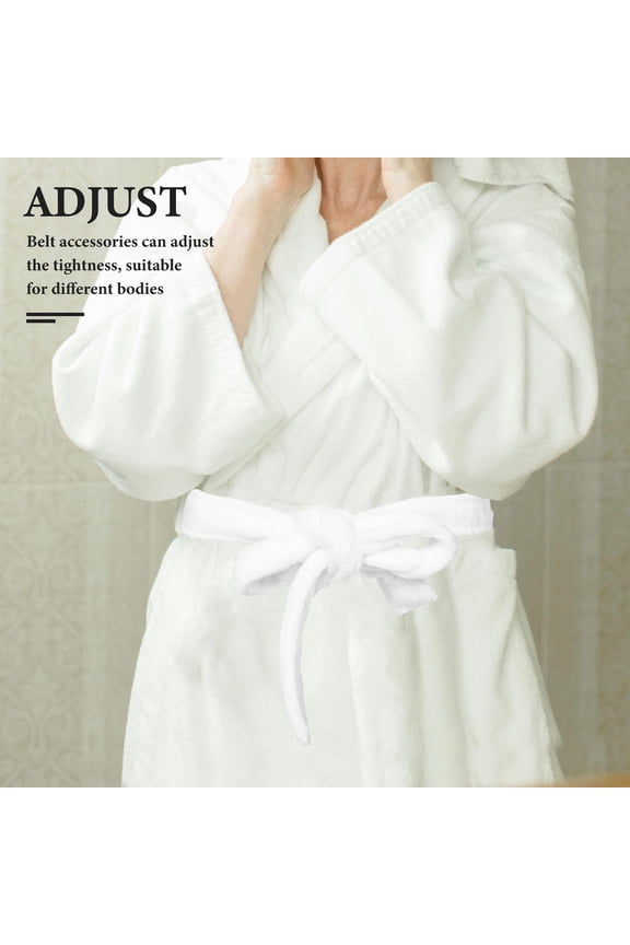 Soft White Flannel Robe Belt Replacement Tie for Hotel Bathrobe Sleepwear Accessories