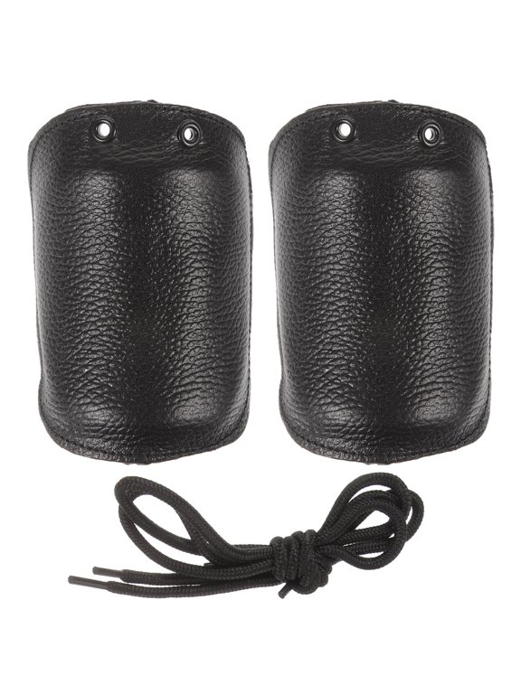 Black Cowhide Pair Safety Shoe Covers for Workshop Dust Protection