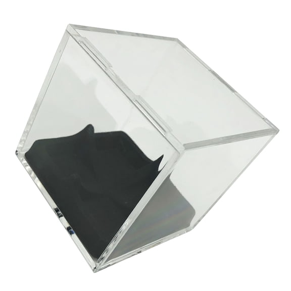 MERRYHAPY Baseball and Softball Display Case with Black Base, Transparent Plastic Stand for Collectibles