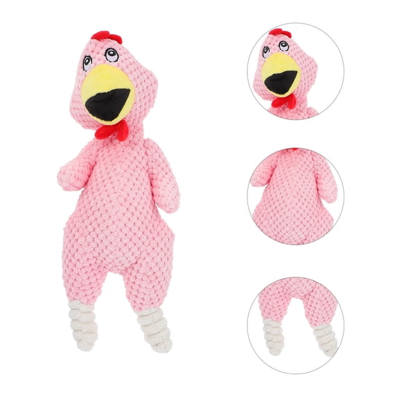 MERRYHAPY Plush Chicken Toy for Dogs, Squeaky Chick Pet Toy for Camping and Play, 1 Piece Chew Toy