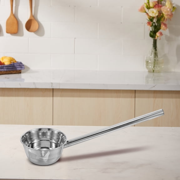 MERRYHAPY Metal Ladle with Pour Spout Long Handle for Cooking Sauce and Soup