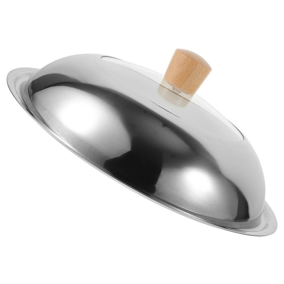 MERRYHAPY 11.5 Inch Stainless Steel Pan Lid with Glass Cover, Handle, Multi-Functional Kitchen Cookware Accessory