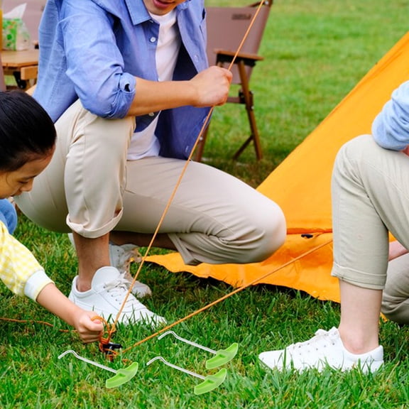 MERRYHAPY Tent Ground Nail Puller Spike Remover Tool Reusable Green 5pcs Camping Accessories