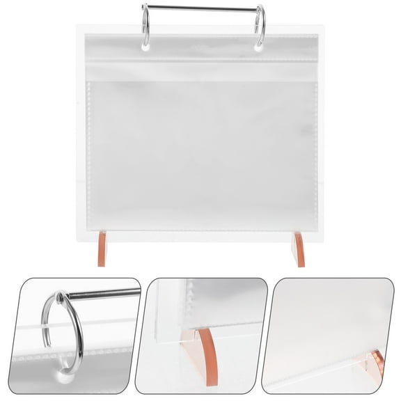 MERRYHAPY Clear Desktop Menu Display Board and Plastic Sign Holder with Storage Feature