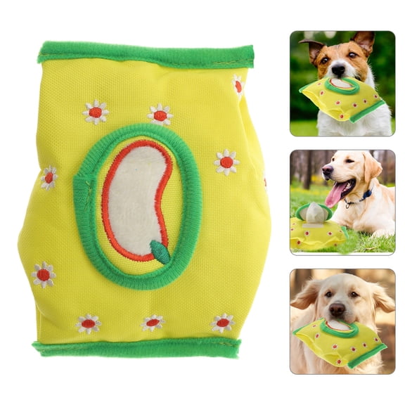 MERRYHAPY Yellow Fabric Dog Toy for Indoor Play, Stimulating Chew Toy, 1 Pack