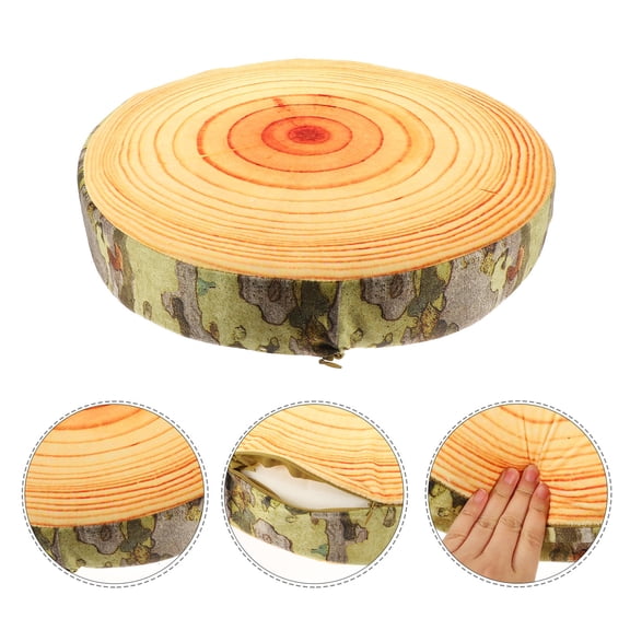 MERRYHAPY Plush Stuffed Stump Pillow for Office and Home Comfort, Soft Nap Cushion, 1 Pack